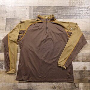 KÜHL TechniKore Quarter Zip Pullover Men’s XL Brown Tan Outdoor Performance